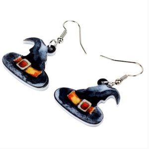 Witch Hat Acrylic Earrings Halloween